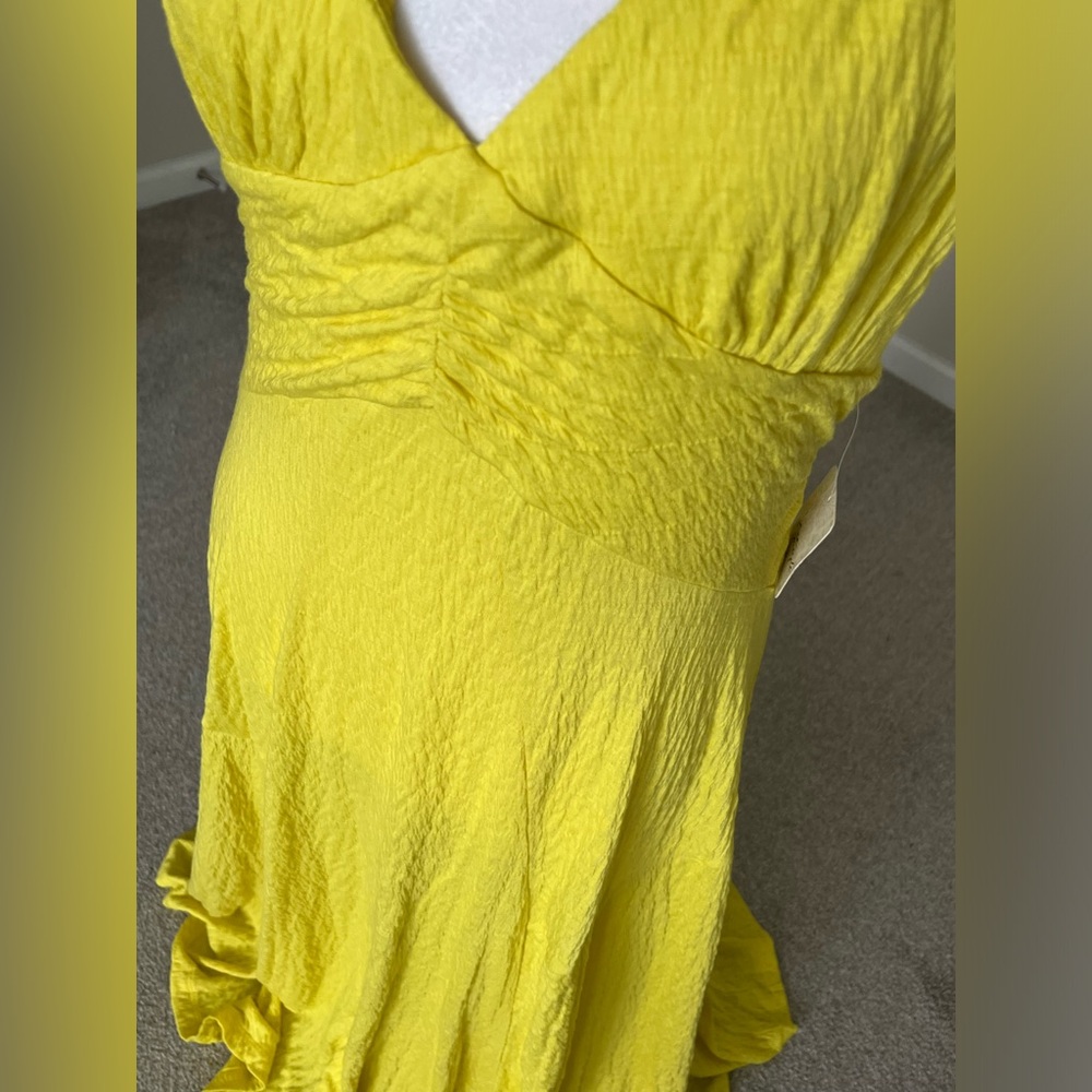 NWT Free People Louisa Maxi Dress in Golden Kiwi Size Medium - Picture 3 of 12